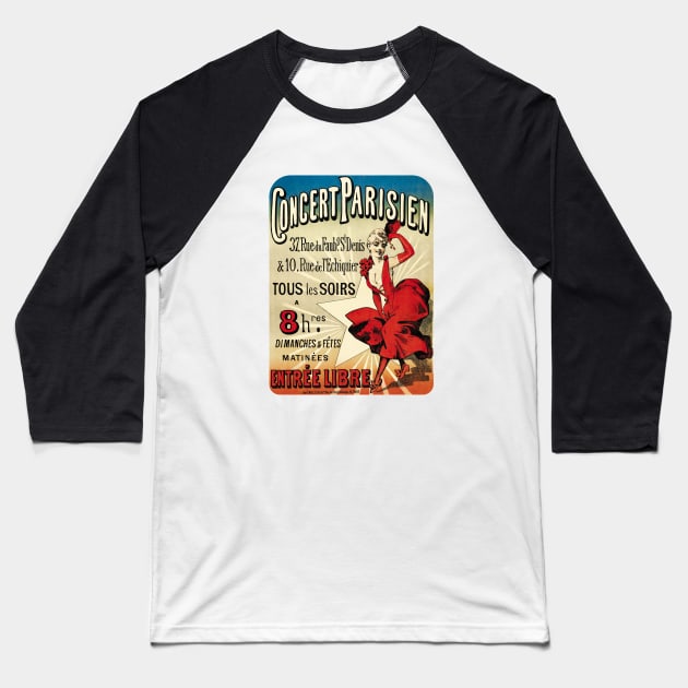 Concert Parisien Baseball T-Shirt by ranxerox79